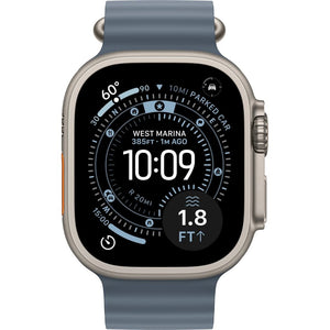 Apple Watch Ultra 3 49mm, Natural Titanium/Anchor, Blue Ocean Band