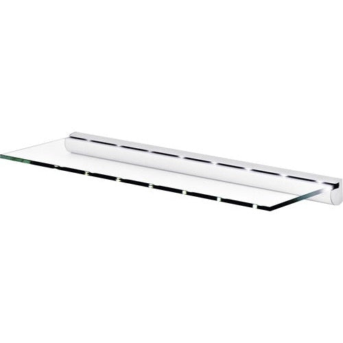 Led Glass Shelf Set W 60 x D 20 x H 0.8 cm clear/silver