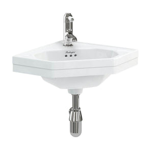 Burlington B10 598 mm Corner Washbasin, White