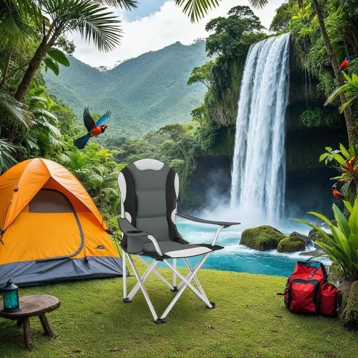 Camping Chair, Grey-black