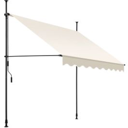 Tectake Stretch Awning, 200 x 180 cm, Beige