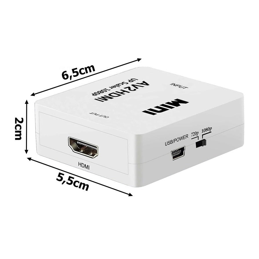 Nordmagasinet RCA To HDMI Converter Adapter, White