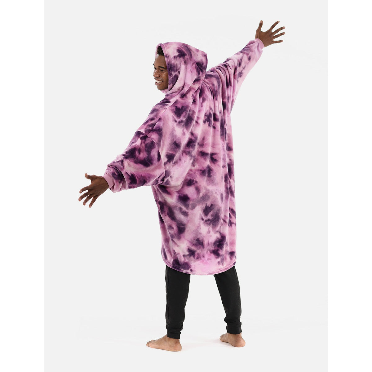 The Comfy Dream Wearable Blanket Hoodie, Purple Tie Dye