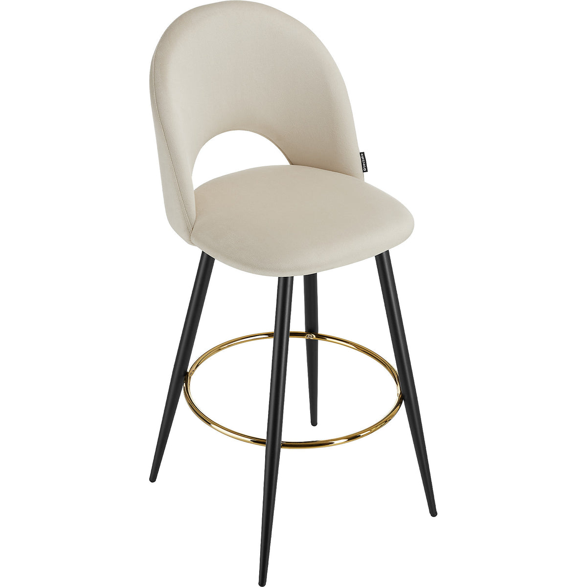 Tectake Rachel Barstol (set om 2), Gräddvit/Svart