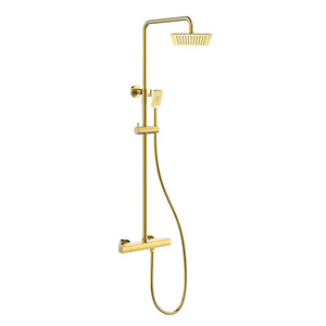 Bathlife Kaskad Overhead Shower Set, Brass