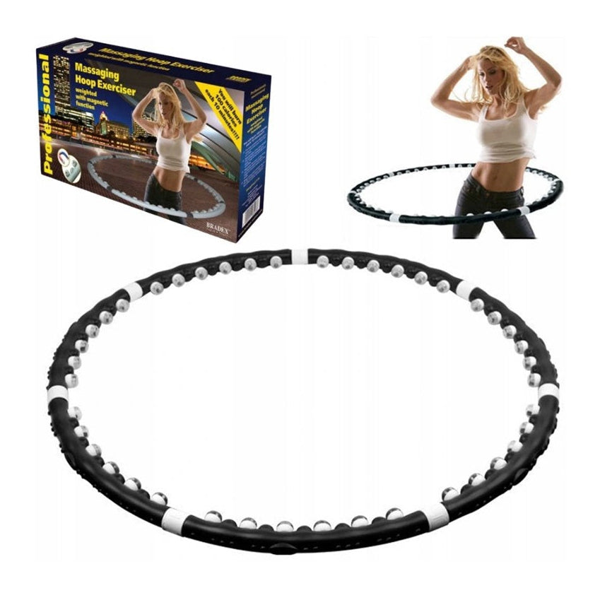 Hula Hoop rings Bradex Professional With Magnet, 100 cm, 1 kg, pink/grey