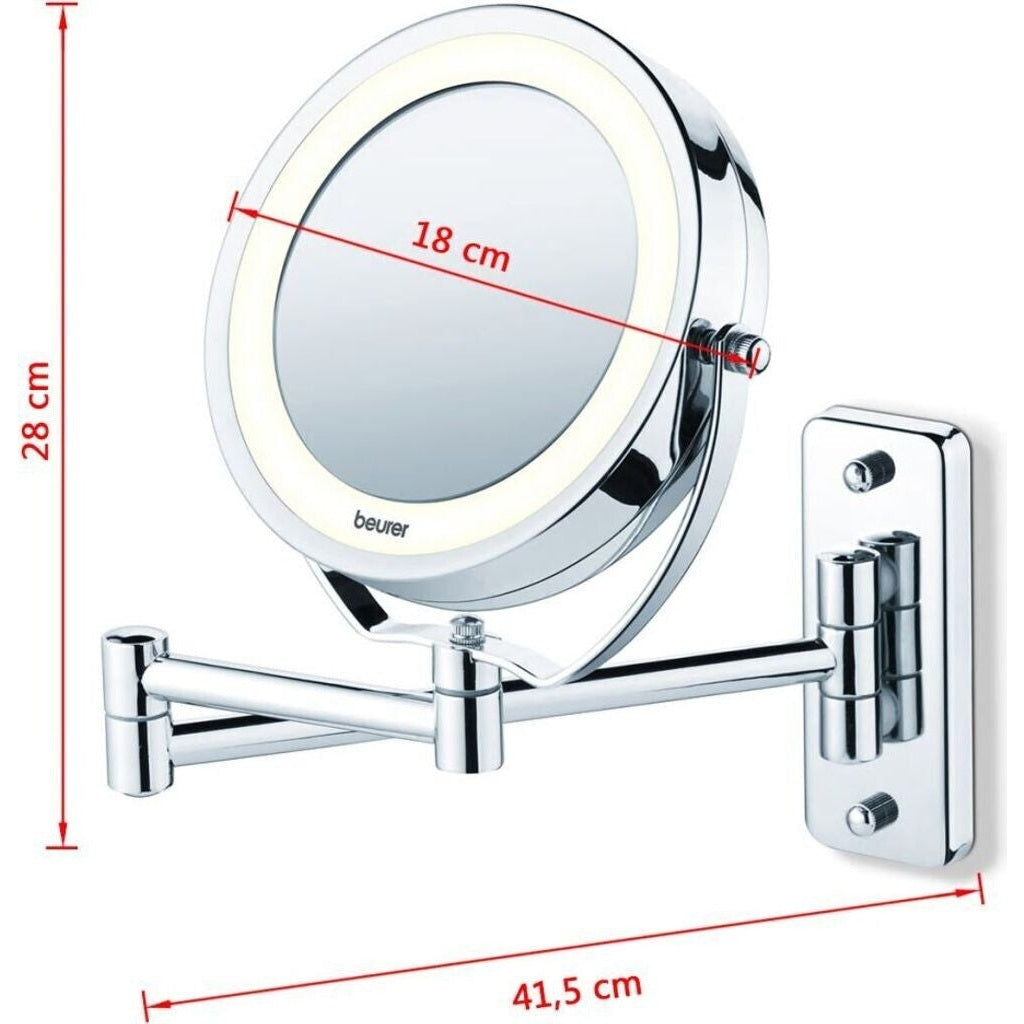 Beurer BS 59 Makeup Mirror with Led Light and Magnification 11 cm