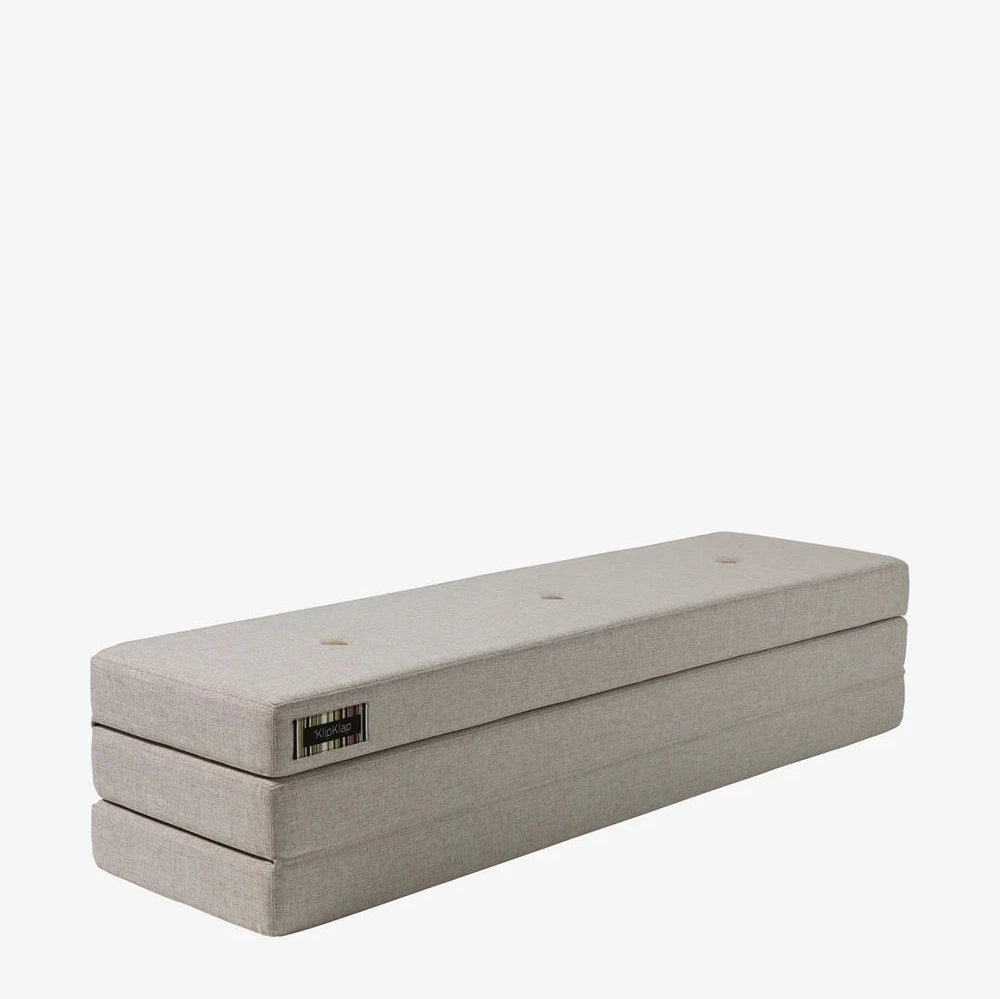 KlipKlap KK 3 Fold XL 200cm Folding Mattress, Beige w. Sand