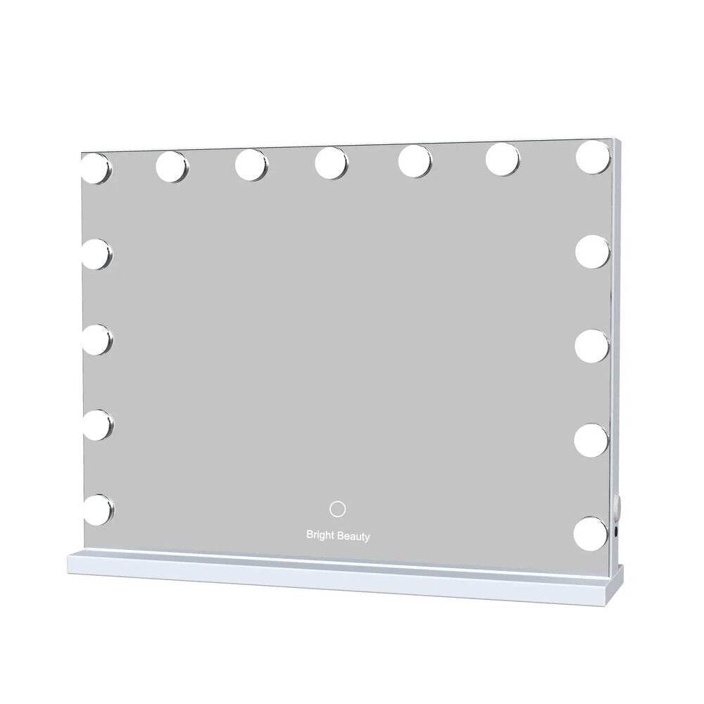 Bright Beauty Hollywood Makeup Mirror with Lighting, White