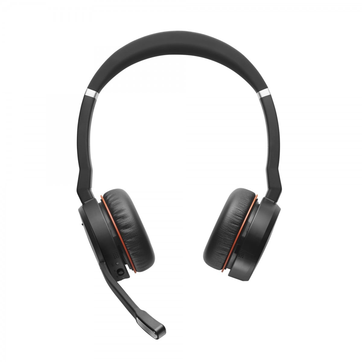 Jabra Evolve 75 UC Stereo Headset Wired & Wireless Headband Office/Call Center Micro-USB Bluetooth Black, Red