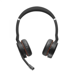 Jabra Evolve 75 UC Stereo Headset Wired & Wireless Headband Office/Call Center Micro-USB Bluetooth Black, Red