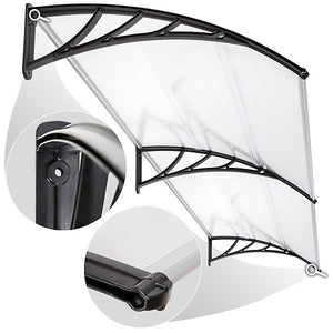Canopy Transparent, solid front door rain shelter, 200 cm transparent
