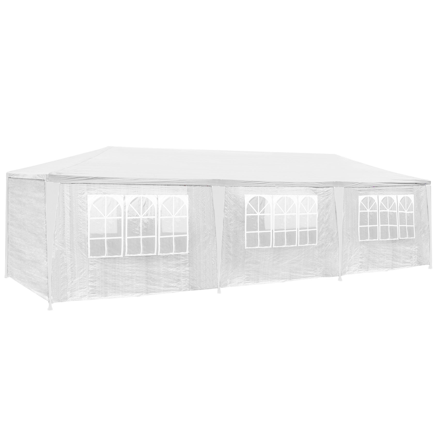 Gazebo - 9 x 3 m, 8 side panels, waterproof, UV protection