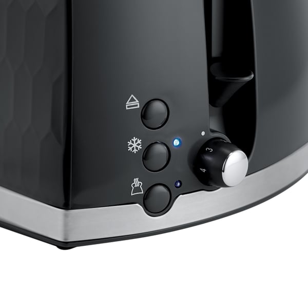 Russell Hobbs Honeycomb 2-Slice Toaster, Black