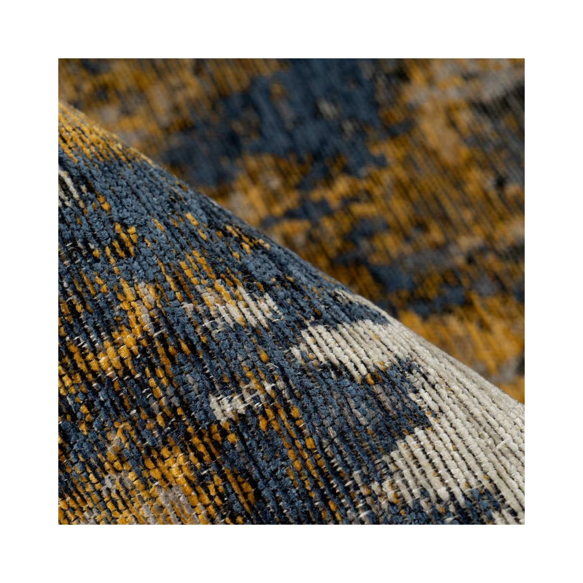 Kayoom Printed Woven Indoor Rug, Blue, Grey