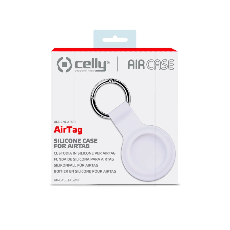 Celly Aircasetag Silicone Case, White