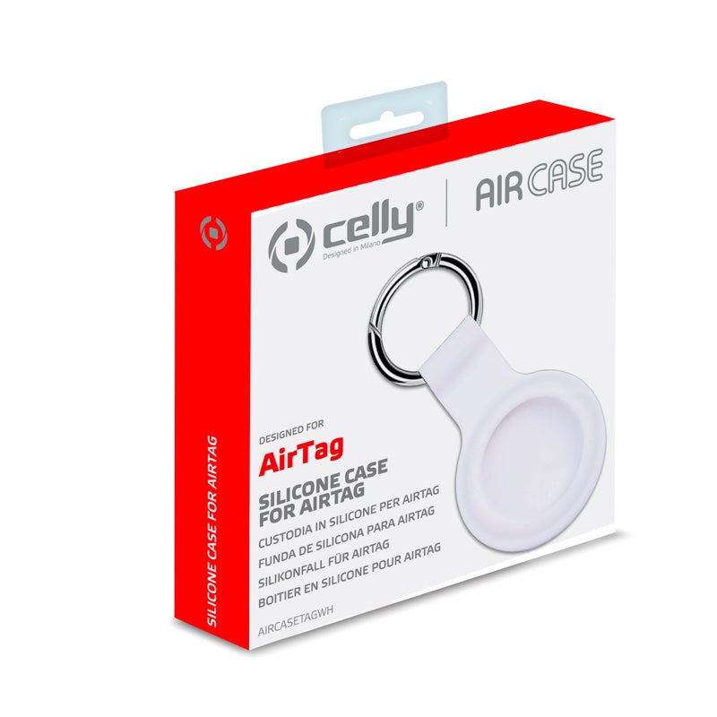 Celly Aircasetag Silicone Case, White