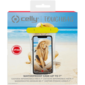 Celly Touchbag Waterproof Protective Pouch, Yellow