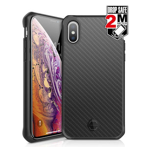 Cirafon Hybrid Carbon Drop Safe for iPhone Xs, Black