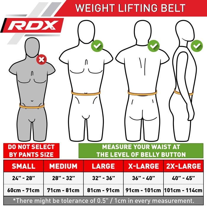 Weightlifting belt RDX WBS-6RB-M, black, M
