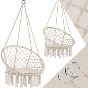 Swing Chair Jane - with cushion, stable, durable, for hanging indoor and outdoor
