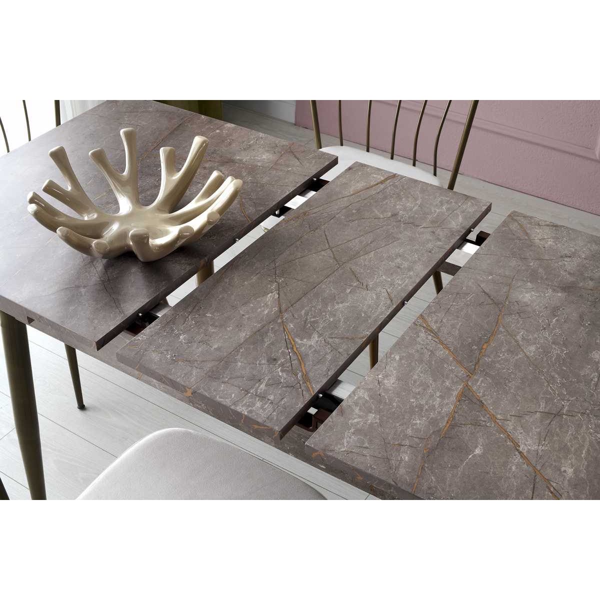 Kalune Design Ay Extendable Dining Table, Grey