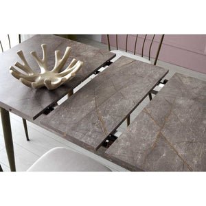 Kalune Design Ay Extendable Dining Table, Grey