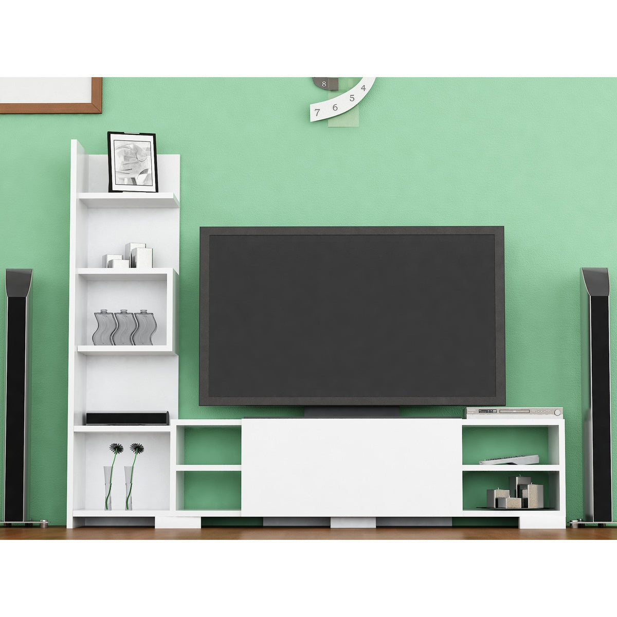 Kalune Design Pera Living Room Furniture Set, White