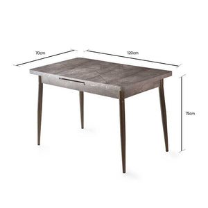 Kalune Design Ay Extendable Dining Table, Grey