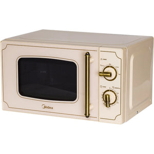 Midea Retro Freestanding Microwave Oven, Beige