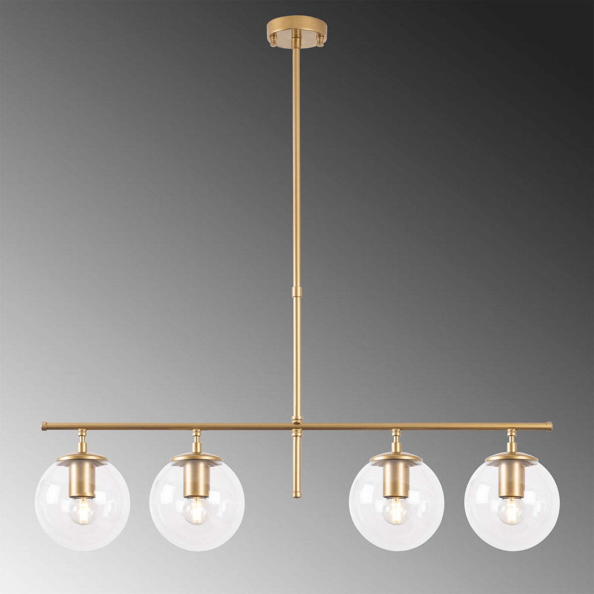 Opviq Roe 4 Light Ceiling Pendant, Gold