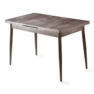 Kalune Design Ay Extendable Dining Table, Grey