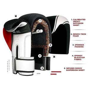 Boxing gloves RDX JBG 4 B-4oz, white/black, 4 oz