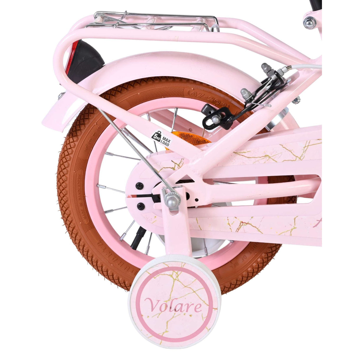 Volare Ashley Children's Bicycle with Training Wheels, Pink