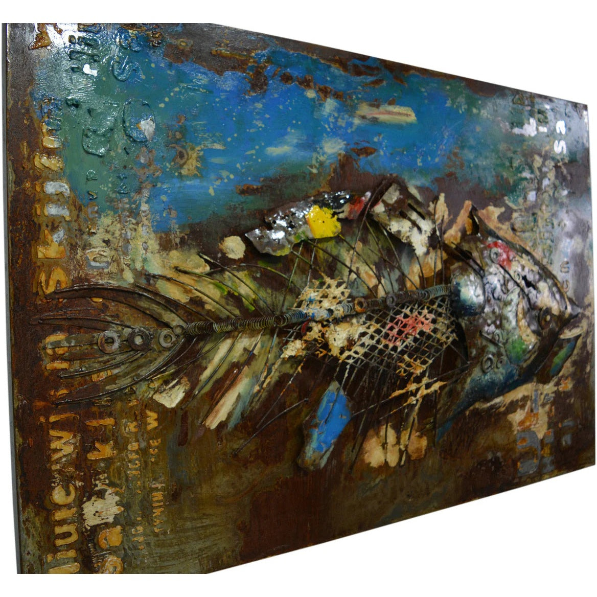Kayoom Metal Mural Fish, Blue