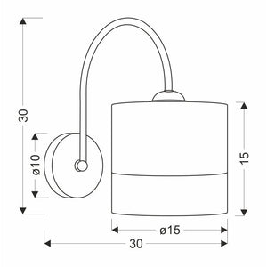 Luminaire wall Candellux Lighting Bianco 21-17581, 40 W, E27