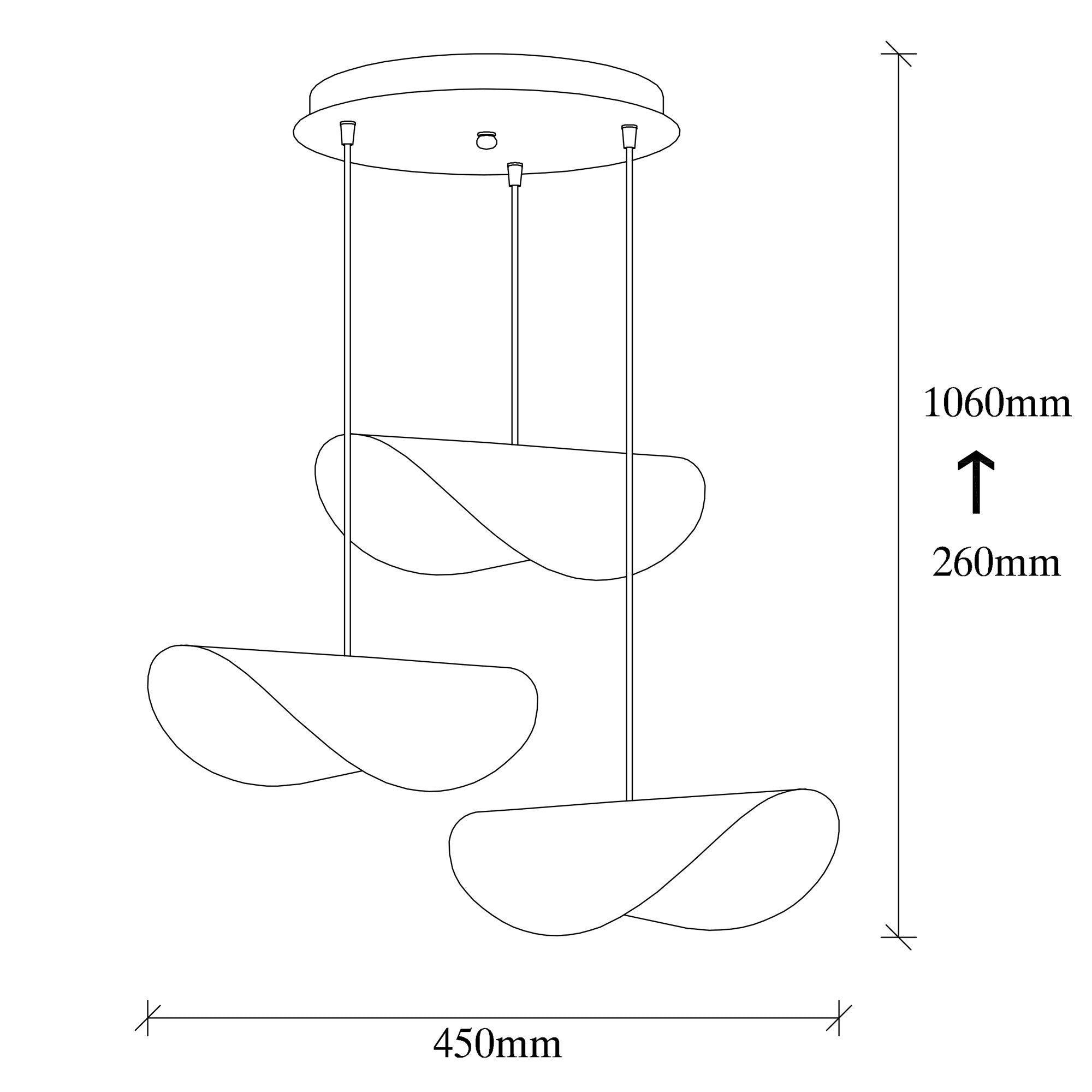 Luminaire hanging Opviq Sivani MR-964, 120 W, E27