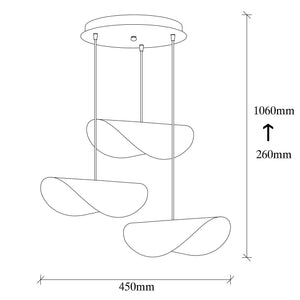 Luminaire hanging Opviq Sivani MR-964, 120 W, E27
