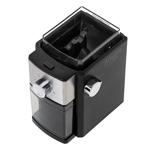 Coffee grinder Adler 4448, transparent/silver/black