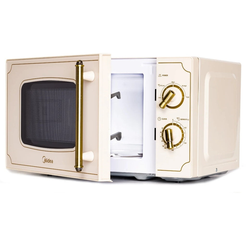 Midea Retro Freestanding Microwave Oven, Beige