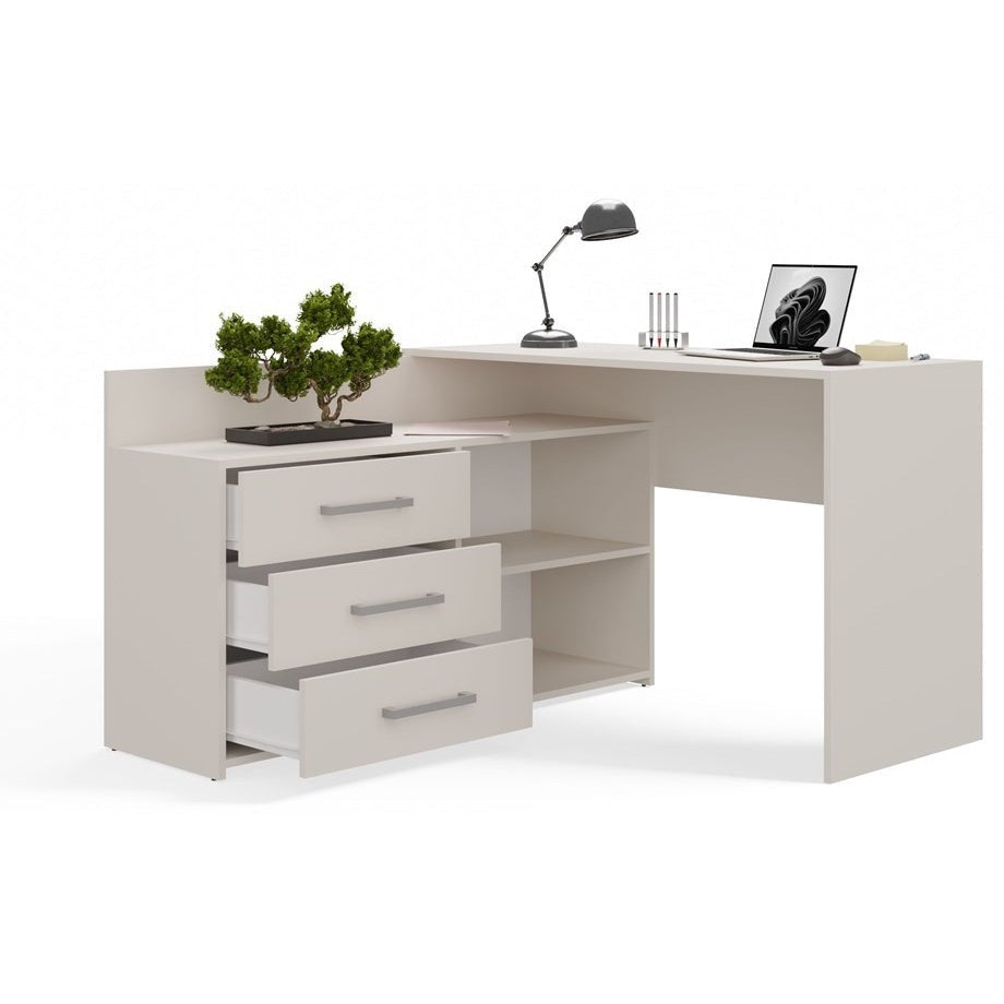 Dany Corner Desk, Beige