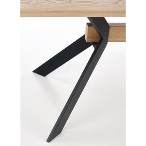 Halmar Extendable Dining Table Bacardi, Oak, Black