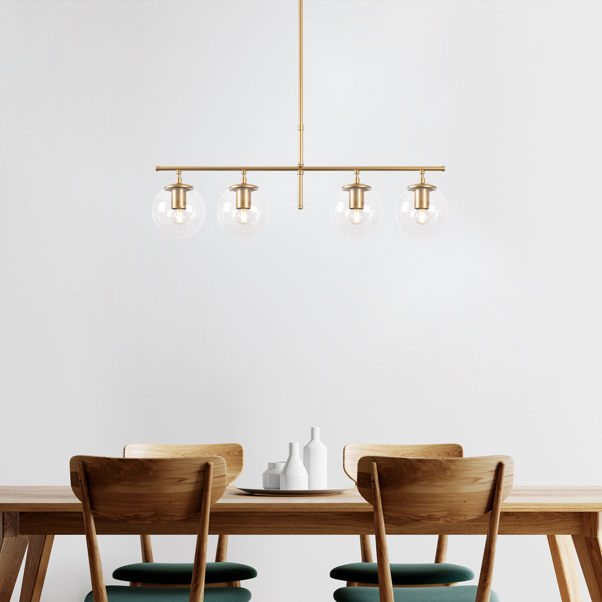 Opviq Roe 4 Light Ceiling Pendant, Gold