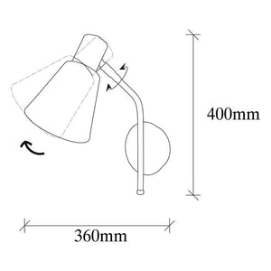 Luminaire wall Opviq Sivani MR-663, 40 W, E27