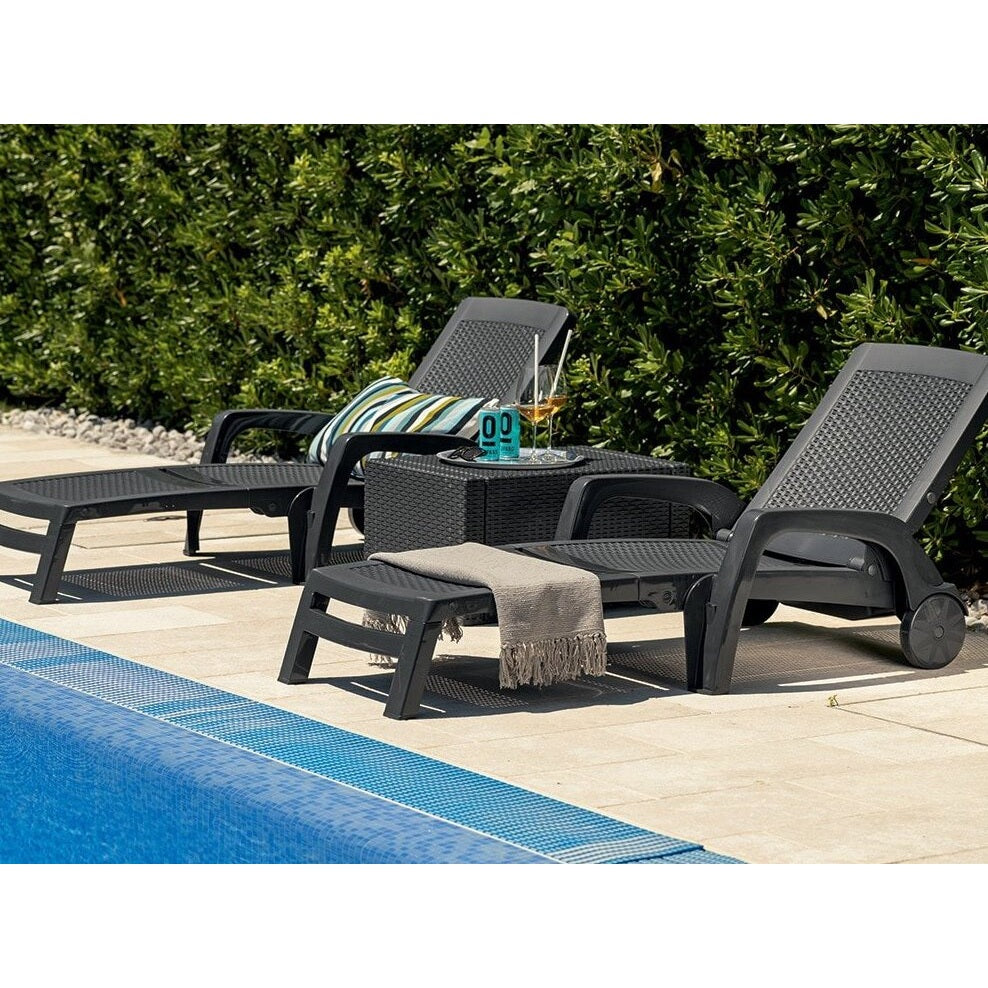 Bica Miami Outdoor Sun Lounger, Grey