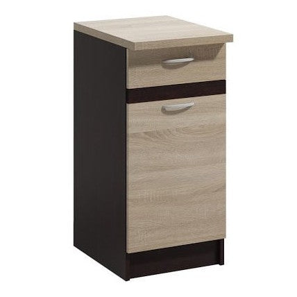 Wipmeb Bottom Kitchen Cabinet, Brown, Black