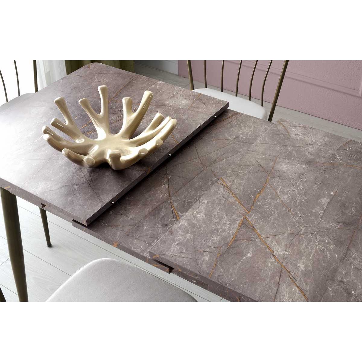 Kalune Design Ay Extendable Dining Table, Grey