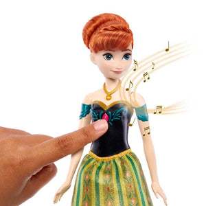 Doll Mattel Frozen Singing Anna HMG41, 28 cm