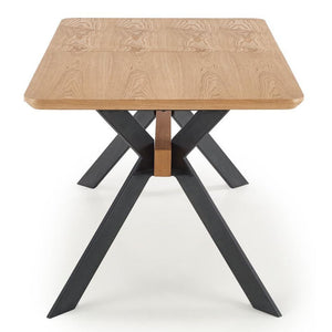 Halmar Extendable Dining Table Bacardi, Oak, Black