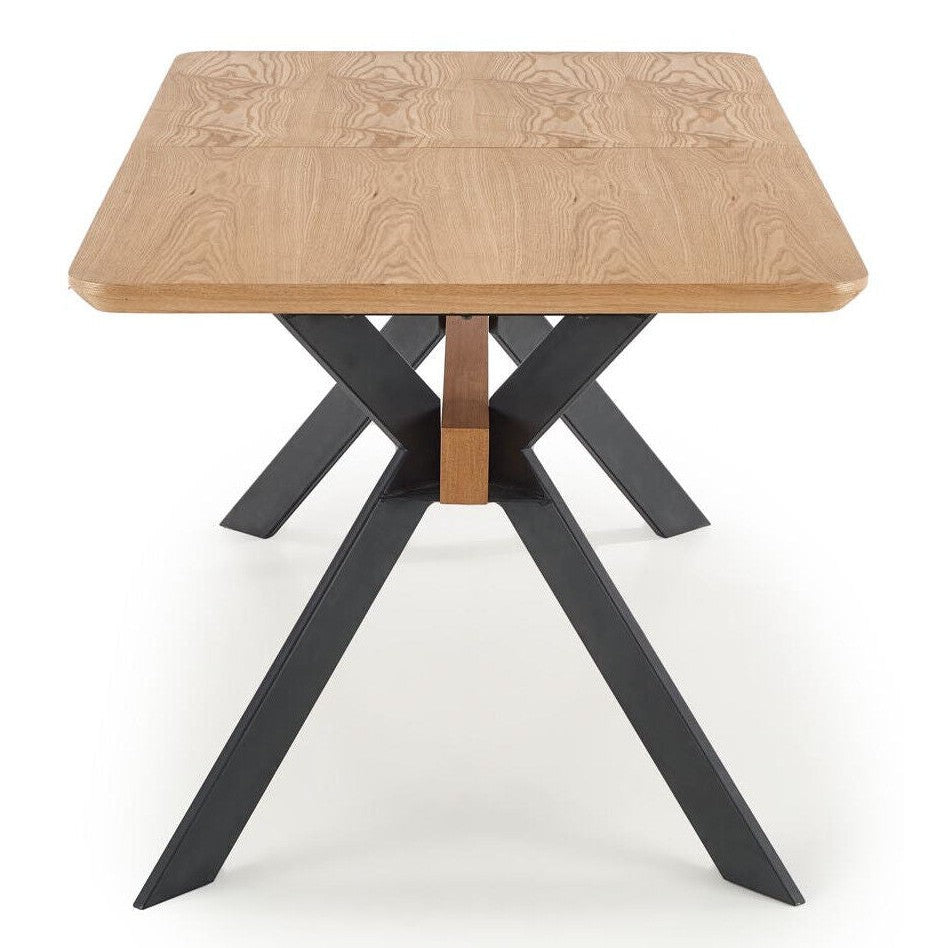 Halmar Extendable Dining Table Bacardi, Oak, Black